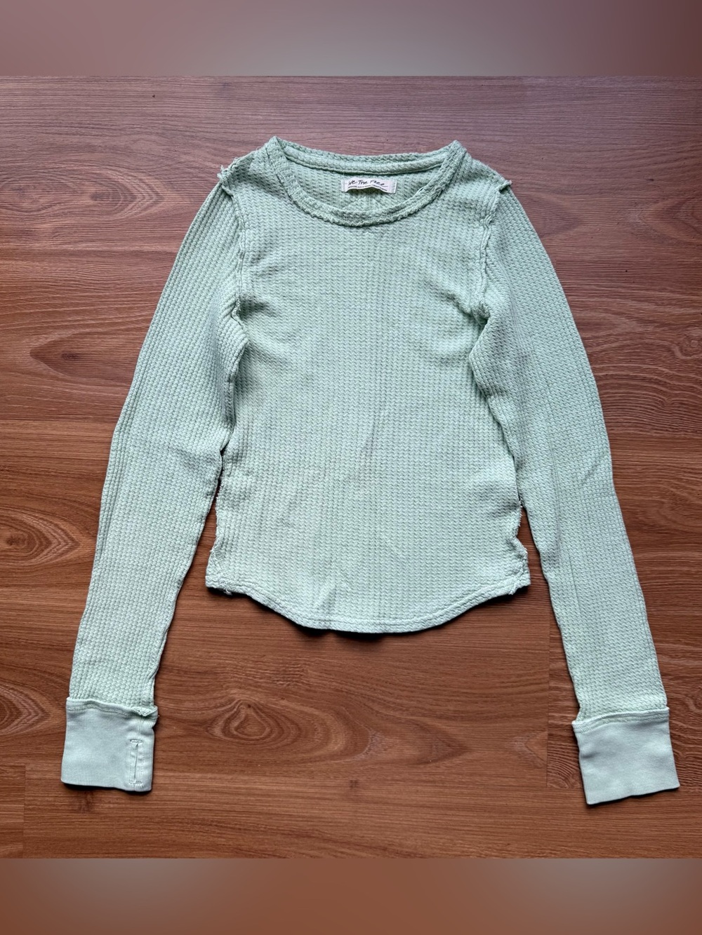 We The Free Roll With It Thermal Lime Green Long Sleeve